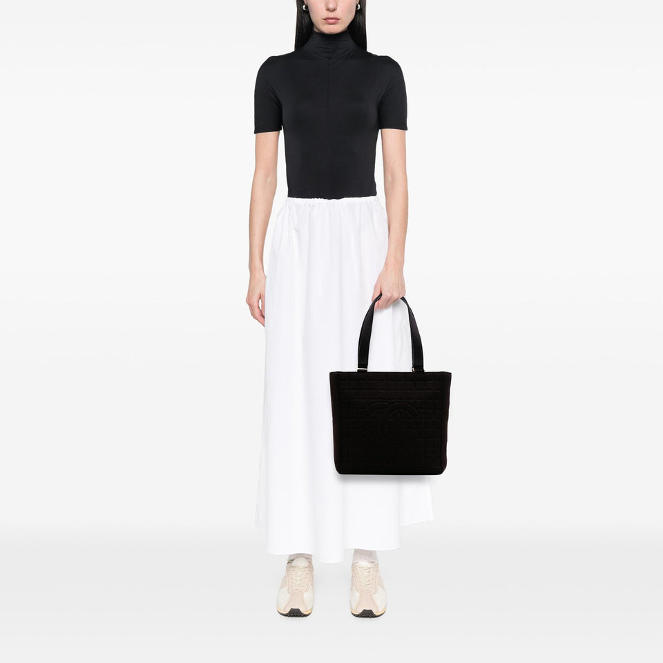 Chanel CC Chocolate Bar Jersey Tote