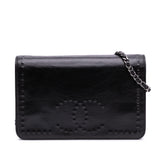 Chanel CC Embossed Lambskin Wallet on Chain