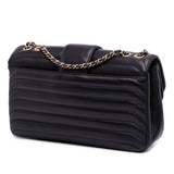 Chanel CC Horizontal Quilted Lambskin Double Flap