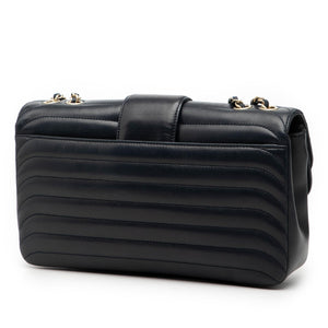 Chanel CC Horizontal Quilted Lambskin Double Flap