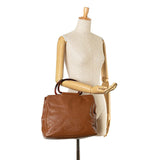 Chanel CC Lambskin Tortoise Handle Tote (SHG-lVGu6s)