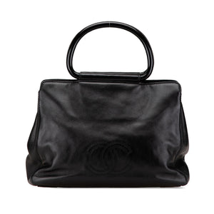 Chanel CC Lambskin Tortoise Handle Tote