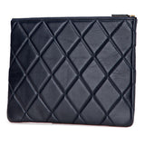 Chanel CC Large Quilted Lambskin O Case Clutch