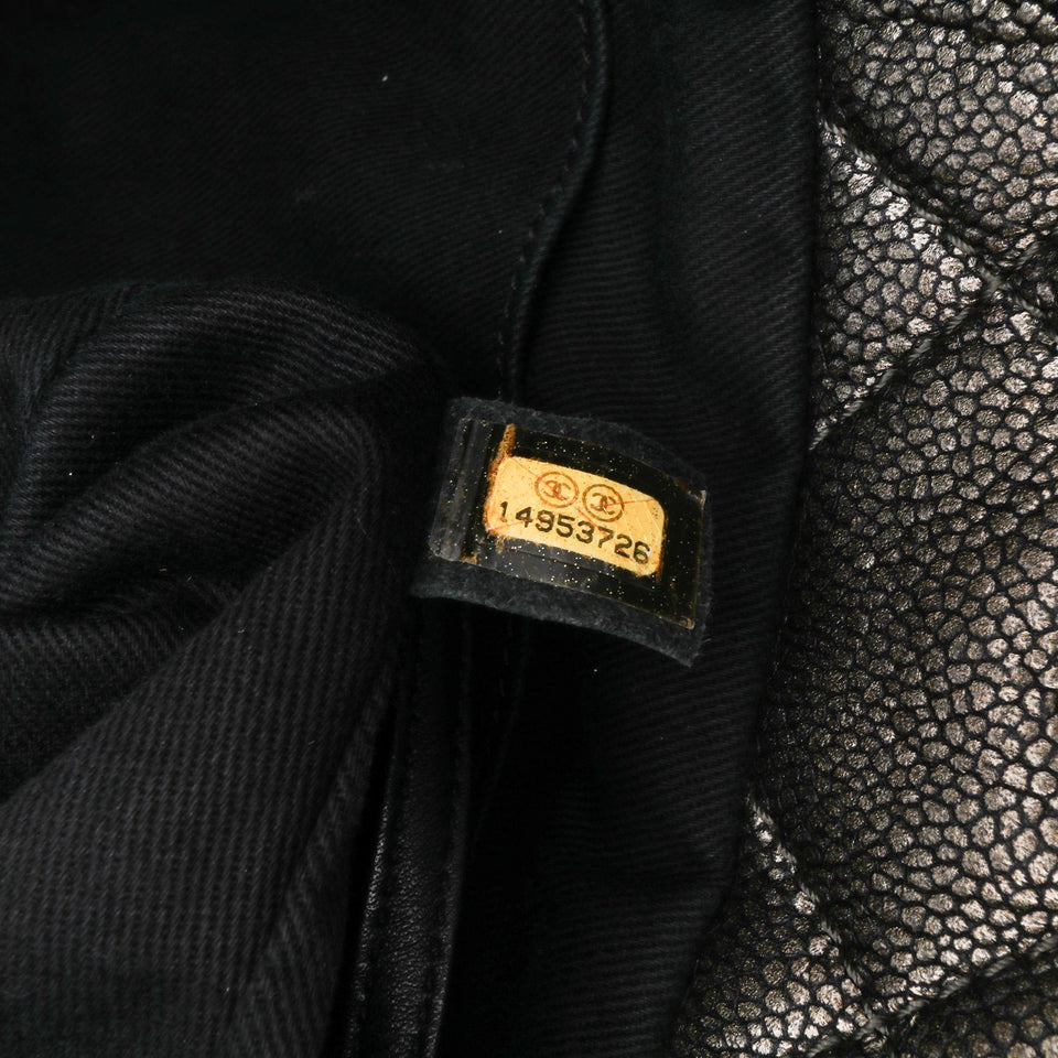 Chanel CC Metallic Caviar Soft Tote