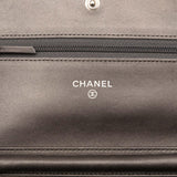 Chanel CC Metallic Caviar Wallet on Chain