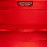 Chanel CC Patent Striped Chain Around Clutch