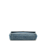 Chanel CC Printed Denim Single Flap
