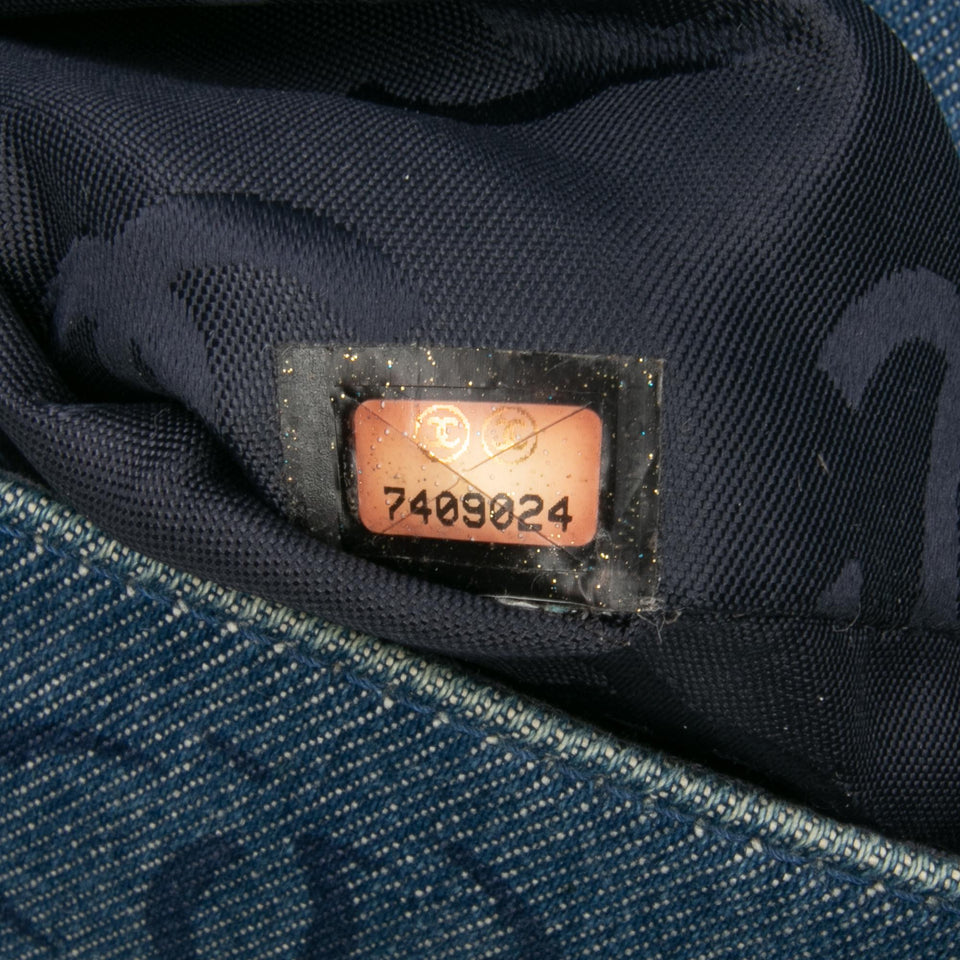 Chanel CC Printed Denim Single Flap