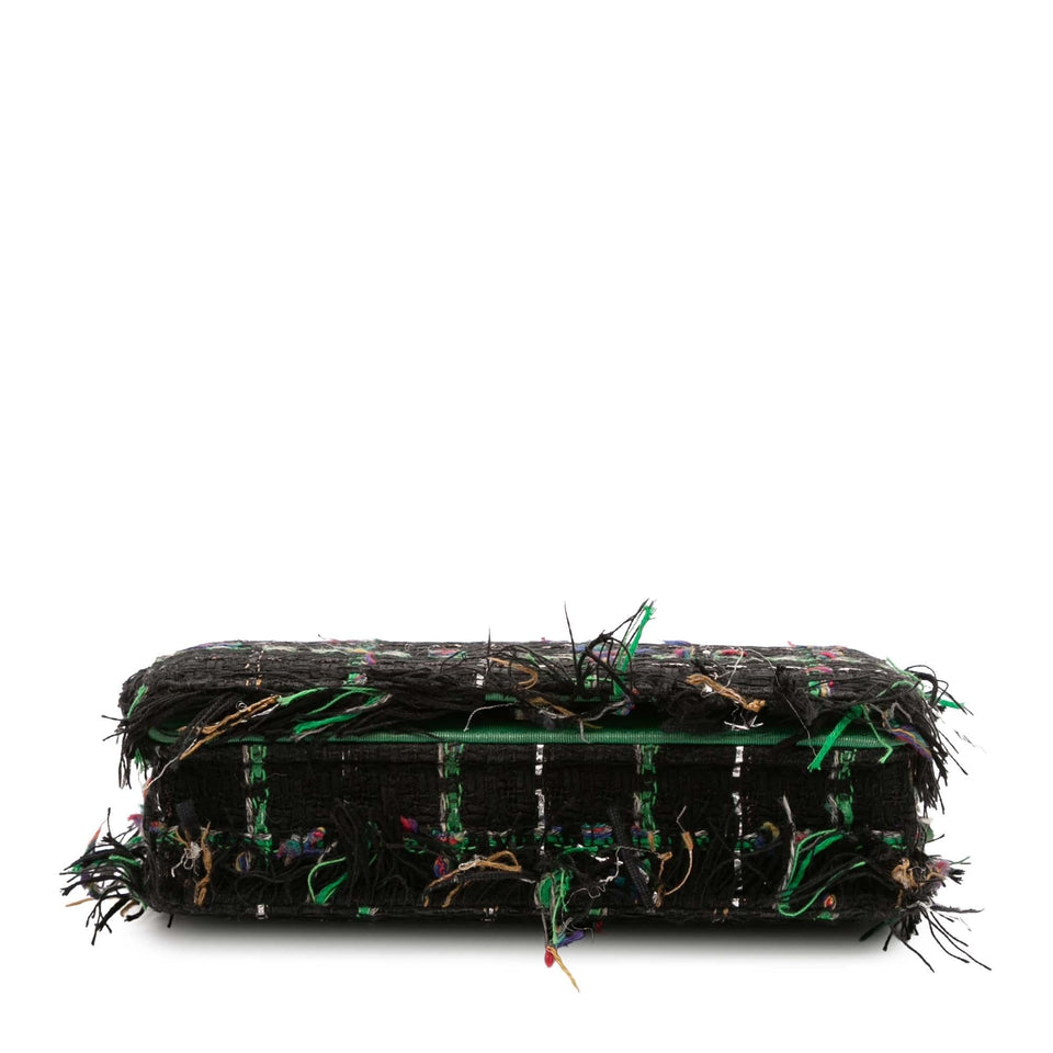 Chanel CC Quilted Boucle Tweed Robot Charm Wallet On Chain
