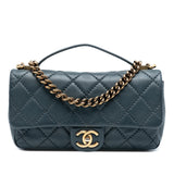 Chanel CC Quilted Calfskin Top Handle Bag