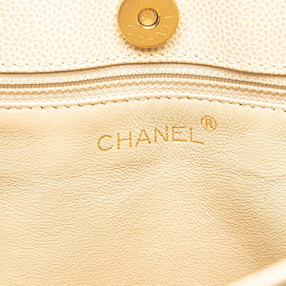 Chanel CC Quilted Caviar Bekko Chain Tote