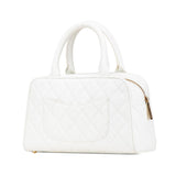 Chanel CC Quilted Caviar Bowling Bag