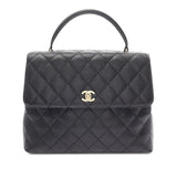Chanel CC Quilted Caviar Kelly Top Handle Bag