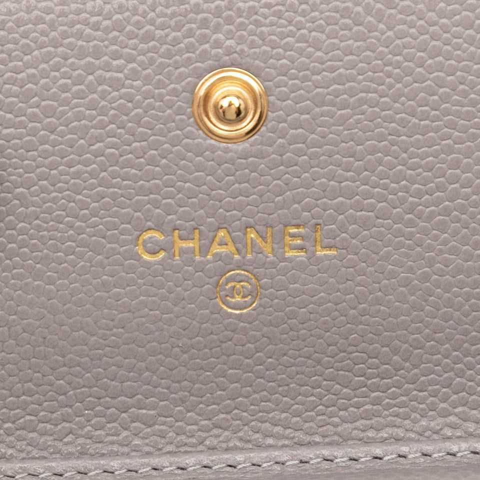Chanel CC Quilted Caviar Miss Coco Clutch With Chain