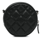 Chanel CC Quilted Caviar Round Clutch With Chain (SHG-Zm82jl)