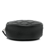 Chanel CC Quilted Caviar Round Clutch With Chain (SHG-Zm82jl)