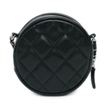 Chanel CC Quilted Caviar Round Clutch With Chain (SHG-jxh22e)