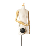 Chanel CC Quilted Caviar Round Clutch With Chain