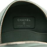Chanel CC Quilted Caviar Round Clutch With Chain