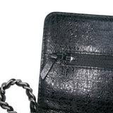 Chanel CC Quilted Crinkled Calfskin Wallet On Chain