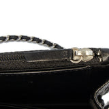 Chanel CC Quilted Crinkled Patent Wallet On Chain