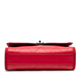 Chanel CC Quilted Crumpled Calfskin and Grosgrain Flap