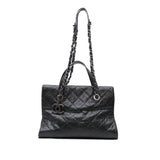 Chanel CC Quilted Crumpled Caviar Crave Tote