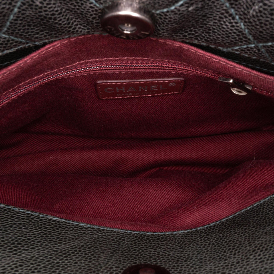 Chanel CC Quilted Crumpled Caviar Crave Tote