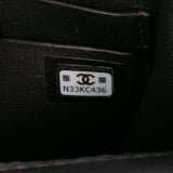 Chanel CC Quilted Iridescent Lambskin Top Handle Flap Clutch With Chain