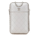 Chanel CC Quilted Lambskin Chain Around Phone Holder
