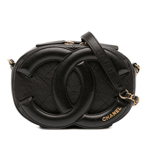 Chanel CC Quilted Lambskin Coco Midnight Camera Bag