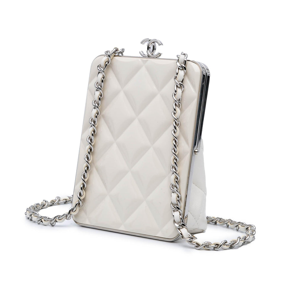Chanel CC Quilted Lambskin Evening Clutch