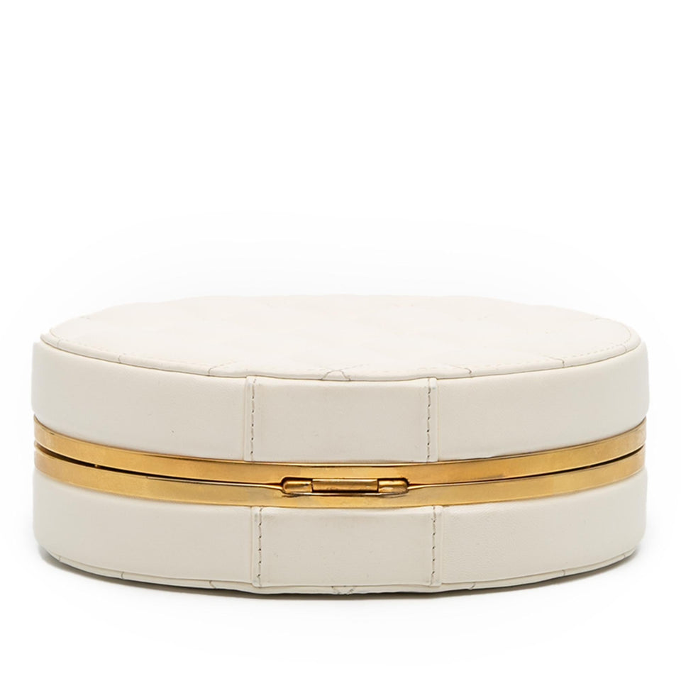 Chanel CC Quilted Lambskin Frame Vanity Case