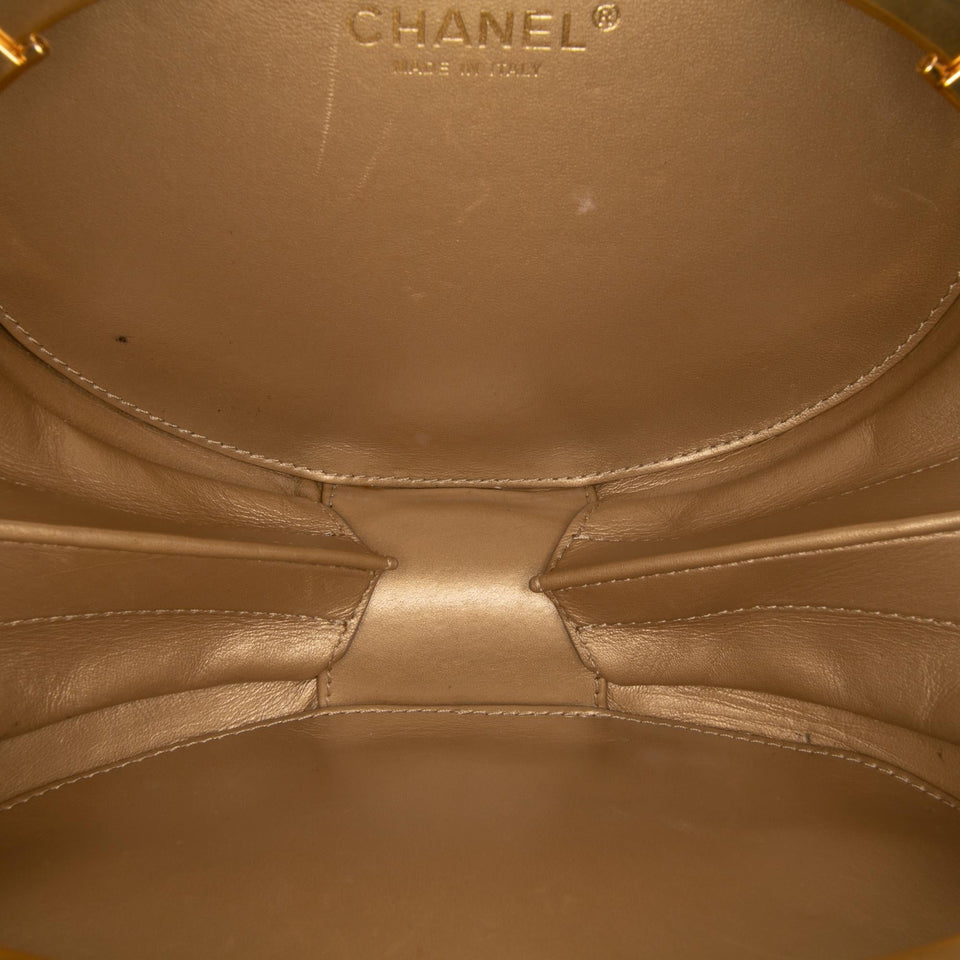 Chanel CC Quilted Lambskin Frame Vanity Case