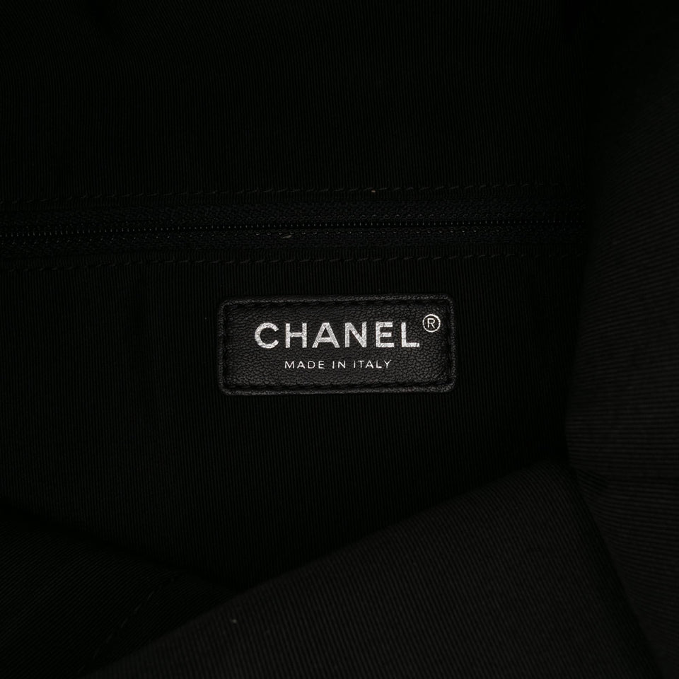 Chanel CC Quilted Lambskin Grip Clutch