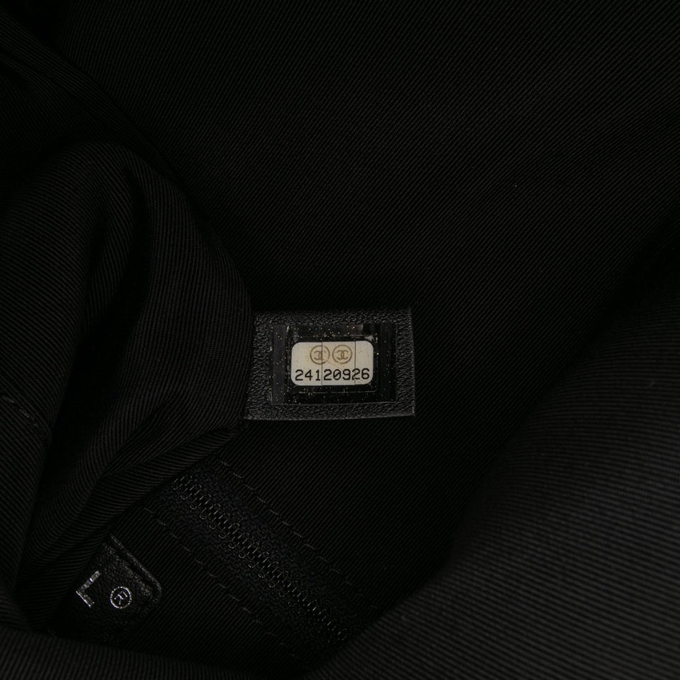 Chanel CC Quilted Lambskin Grip Clutch