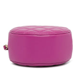 Chanel CC Quilted Lambskin Pearl Crush Round Clutch with Chain (SHG-y8BBxN)