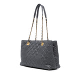Chanel CC Quilted Lambskin Pin Tuck Tote