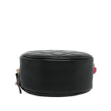 Chanel CC Quilted Lambskin Ribbon Round Clutch With Chain (SHG-oOGi2u)