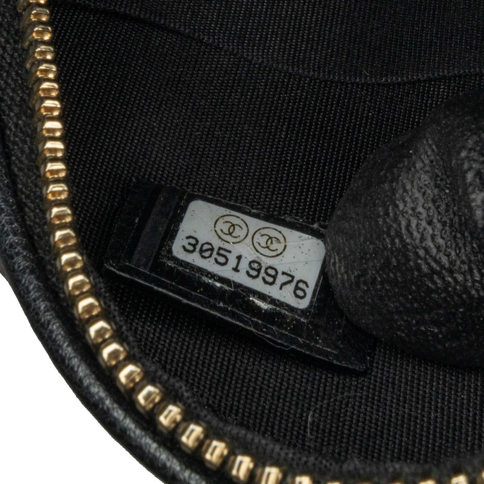 Chanel CC Quilted Lambskin Round Clutch with Chain (SHG-vxtHcs)
