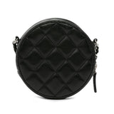 Chanel CC Quilted Lambskin Round Clutch with Chain