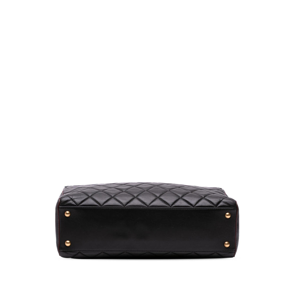 Chanel CC Quilted Lambskin Turnlock Tote