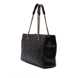 Chanel CC Quilted Lambskin Turnlock Tote