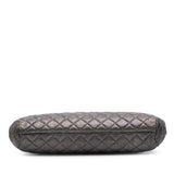 Chanel CC Quilted Metallic Caviar Clutch