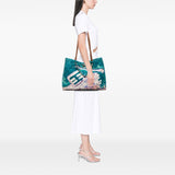 Chanel CC Quilted Nylon Graffiti Watercolour Shopping Tote