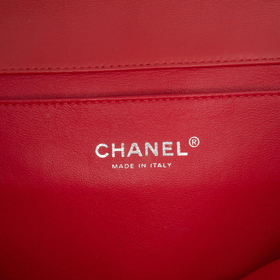 Chanel CC Quilted Patent Clutch with Chain