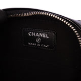 Chanel CC Quilted Patent Diamond Resin Clutch With Chain