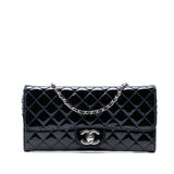 Chanel CC Quilted Patent East West Wallet On Chain
