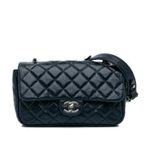 Chanel CC Quilted Perforated Lambskin Single Flap