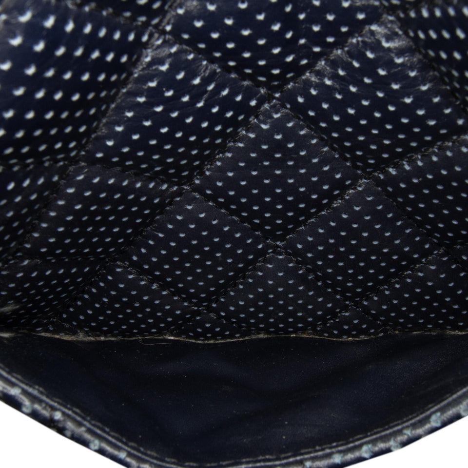 Chanel CC Quilted Perforated Lambskin Single Flap